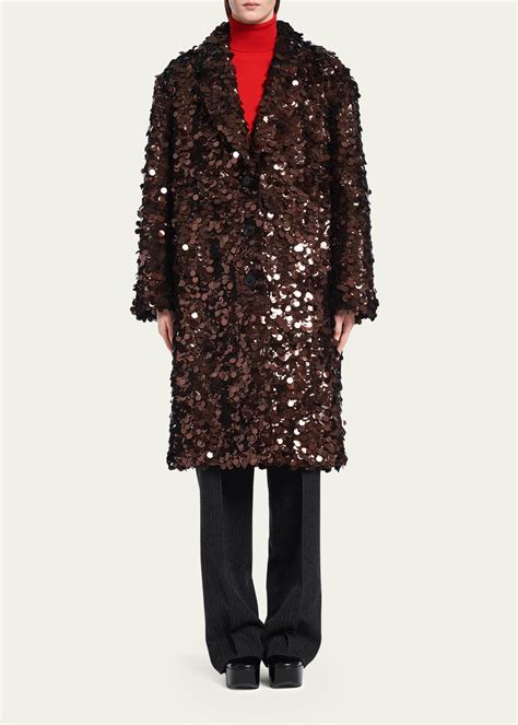 prada sequin coat